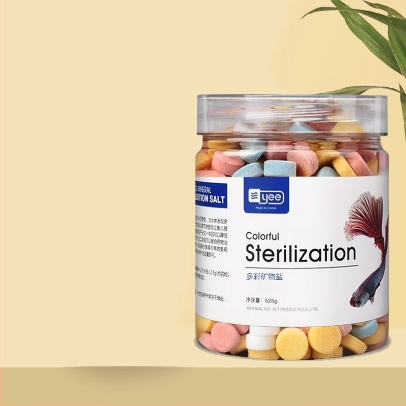 Yee Sterilizáló só díszhalakhoz – műanyag akváriumi só fertőtlenítő hatással