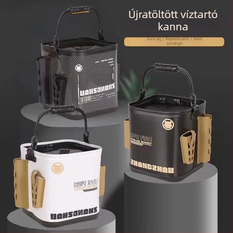 EVA anyagú horgász vödör, hordozható, nem összecsukható, kültéri használatra