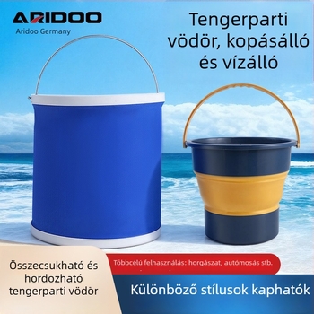 Többfunkciós összecsukható vízvödör, nagy kapacitású, vastagított vízálló, autóba szerelve, kültéri horgászathoz