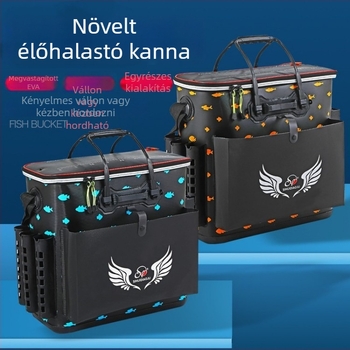 EVA anyagú élőhalas vödör oldalsó zsebbel, beépített formázás, megemelt dizájn, kompatibilis a bottal — Land War Brigade