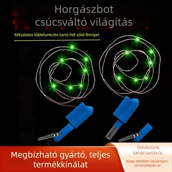 Horgászbot LED jelzőfény, elemmel működik, műanyag test, hatótávolság 100–200 m