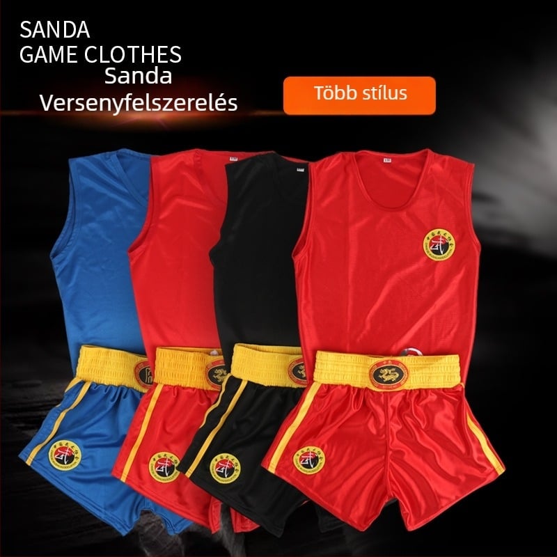 Uniszex Sanda edzésruha, egyszínű mintázat, Glow Silk anyag (50% poliészter), bélés Glow Silk Spandexszel