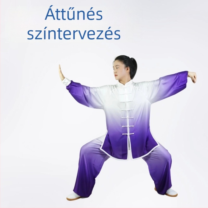 Tai Chi egyenruha felnőtteknek, uniszex, 100% poliészter anyag tej-selyem béléssel