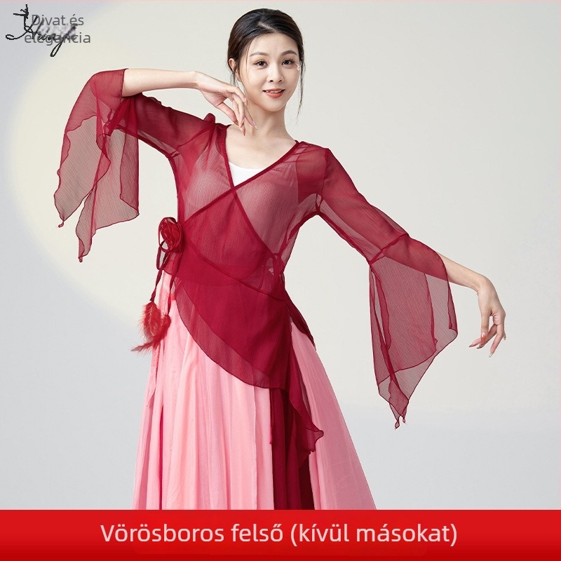 Etno tánc felső a színpadi előadáshoz — Tencel anyag, fő anyag: nylon, 2025 tavasz, eltérés 1–3 cm