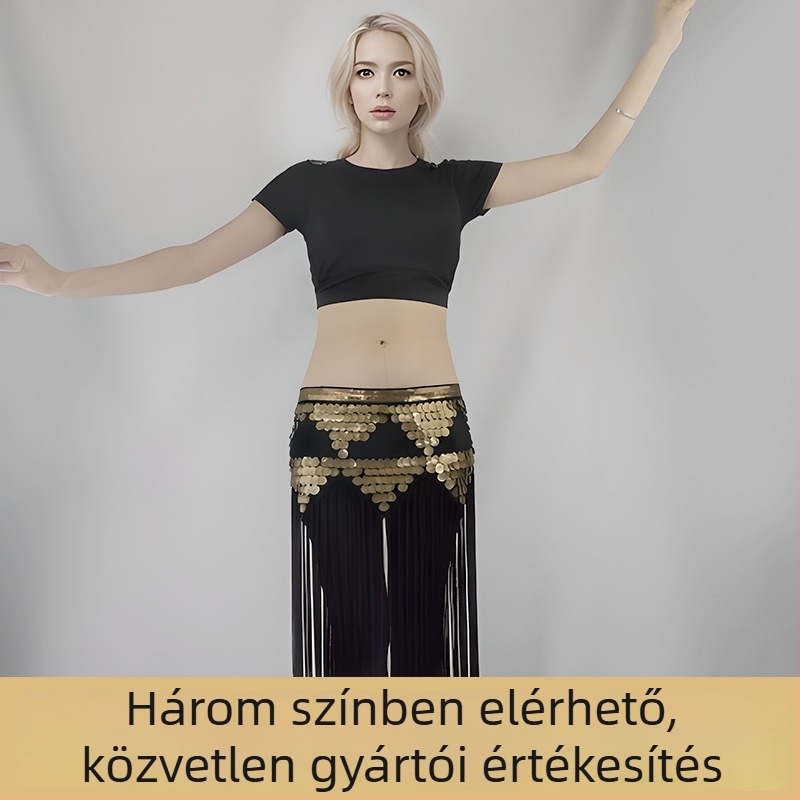 Hastánc ruha gyöngyös tassellel, Spandex anyag, 70–80% Spandex-tartalom, nőknek, 2023 tavasz