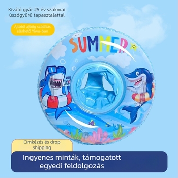 Gyerekeknek szóló állatmintás úszógumi; környezetbarát PVC, 0,18 mm vastagságú, kézi felfújás