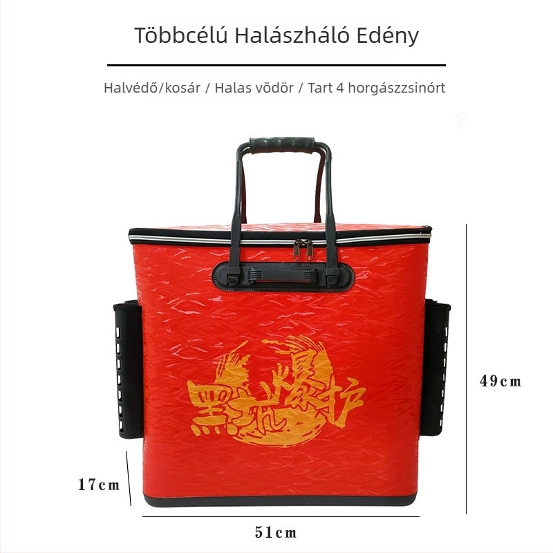 Sűrített EVA halászfelszerelés-táska – vízálló, összecsukható, hordozható, többfunkciós