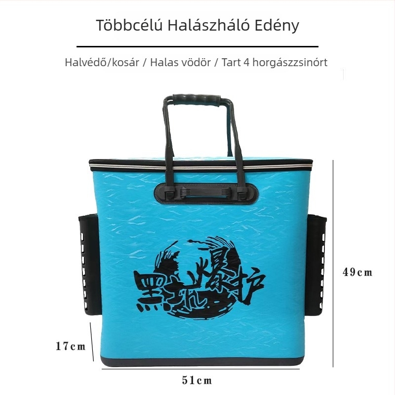 Sűrített EVA halászfelszerelés-táska – vízálló, összecsukható, hordozható, többfunkciós