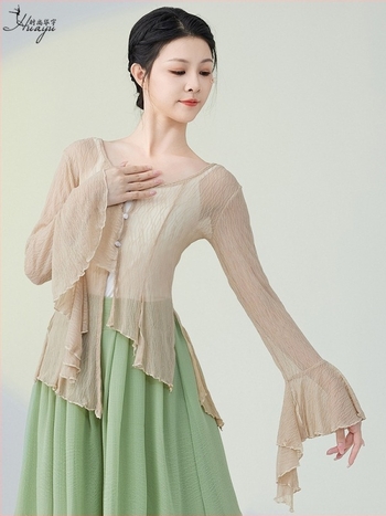 Női hálós kardigán felső néptánchoz, poliészter hálóanyag, 50–70% poliészter tartalom, 2025 tavasz