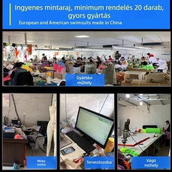 Kétrészes bikini, magas derekú, hát nélküli, acél tartóval és melltámaszokkal