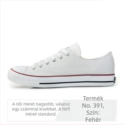 Unisex vászoncipő - lélegző, csúszásmentes, kopásálló; felsőrész: vászon, talp: gumi