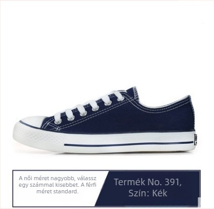 Unisex vászoncipő - lélegző, csúszásmentes, kopásálló; felsőrész: vászon, talp: gumi