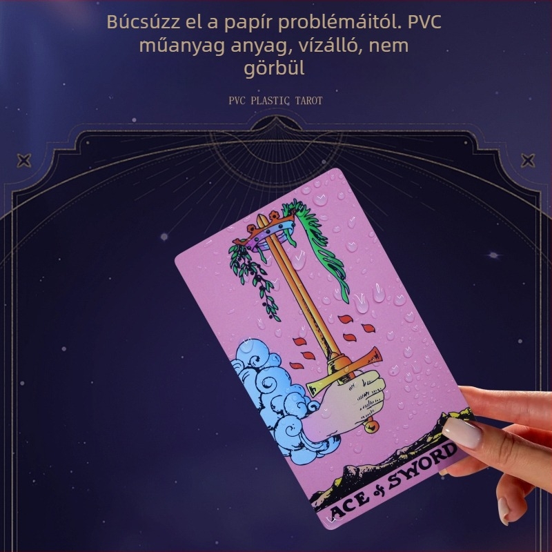 Waite Tarot kezdőknak - Watt, PET + aranyfóliás deck, társasjáték-kártyák, sorsjóslatás, 14+