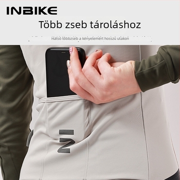 INBIKE Uniszex kerékpárdzseki meleg anyagból, kémiai rostok keverékéből, őszi szezonra, hosszú ujjú, országúti és terepkerékpárhoz