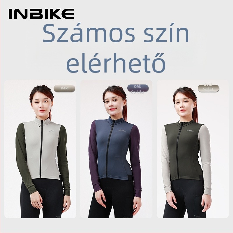 INBIKE Uniszex kerékpárdzseki meleg anyagból, kémiai rostok keverékéből, őszi szezonra, hosszú ujjú, országúti és terepkerékpárhoz