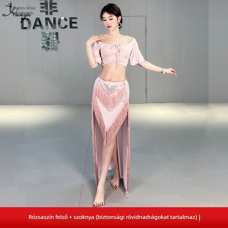 Női Belly Dance gyakorlókészlet – Crystal Cotton tassel anyag, 70–80% pamut, 2024 nyár