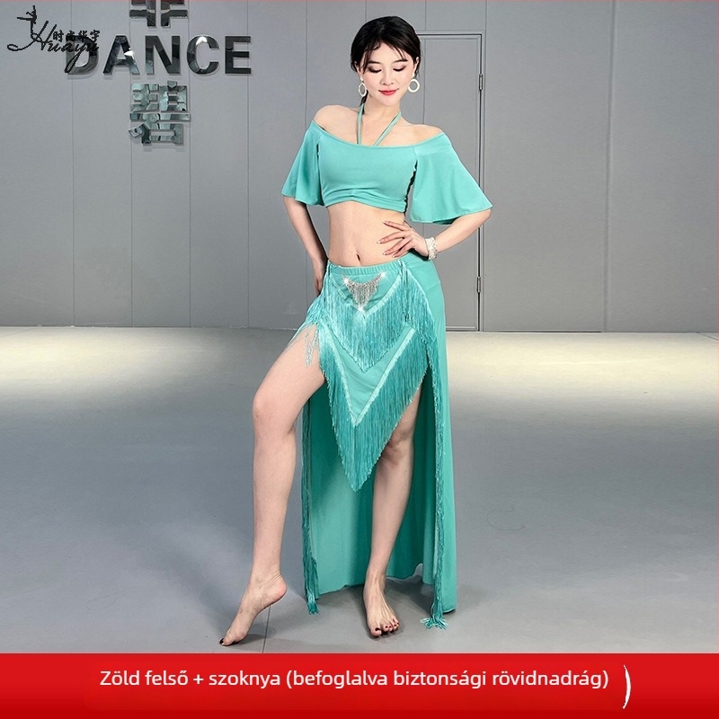 Női Belly Dance gyakorlókészlet – Crystal Cotton tassel anyag, 70–80% pamut, 2024 nyár