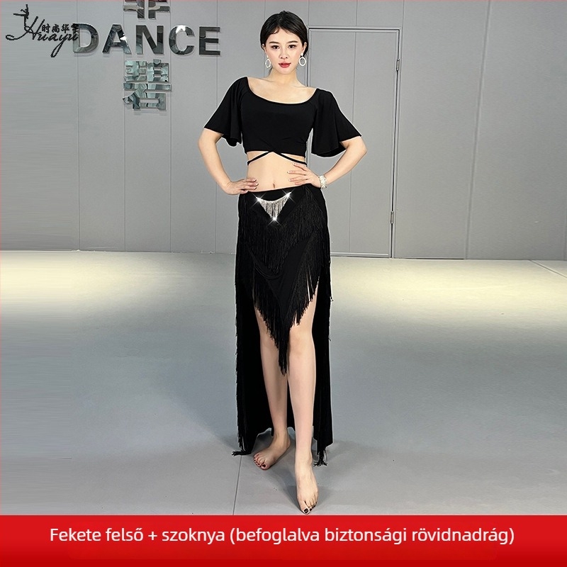 Női Belly Dance gyakorlókészlet – Crystal Cotton tassel anyag, 70–80% pamut, 2024 nyár