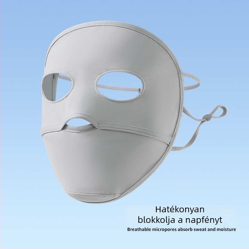 Női teljes arcú maszk UV-védelmet nyújtó, légáteresztő, nylon anyag, 2024 nyár