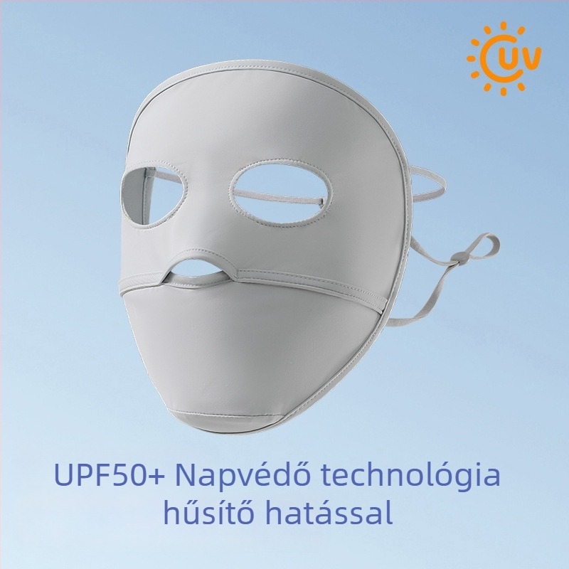Női teljes arcú maszk UV-védelmet nyújtó, légáteresztő, nylon anyag, 2024 nyár