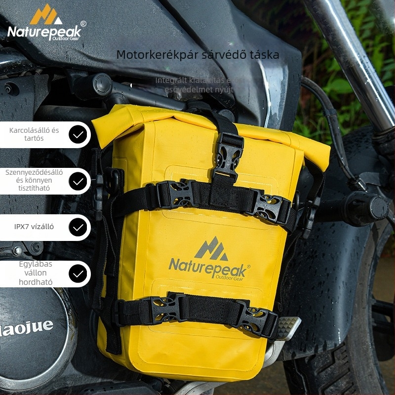 Naturepeak PVC kerékpáros táska, 8 literes kapacitás