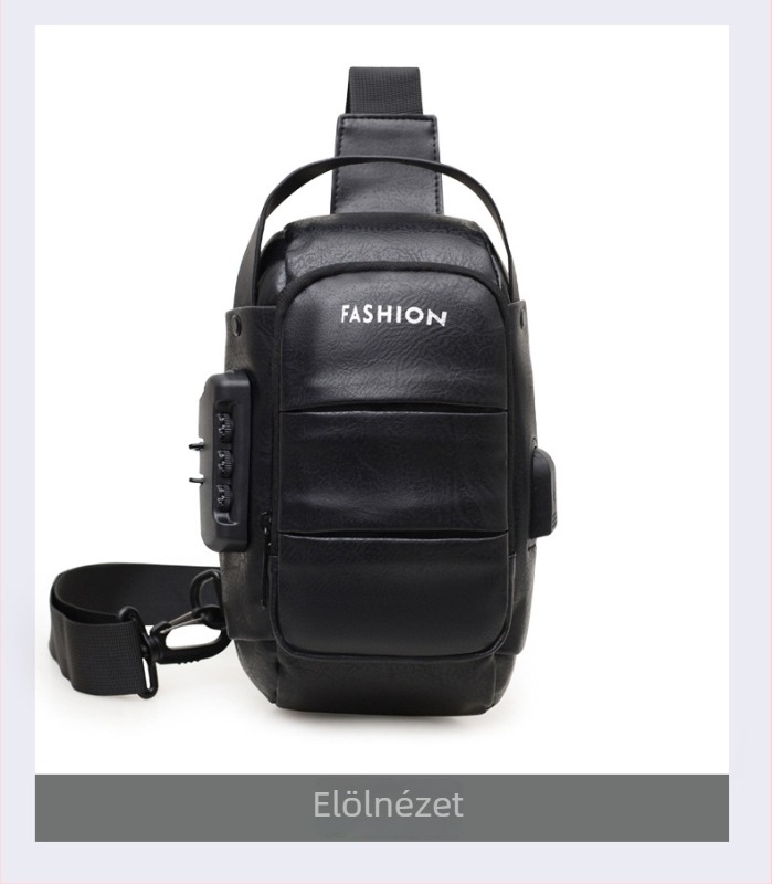 Férfi mellkas táska, többfunkciós, mindennapi kültéri sportokra, vízálló, szennyeződésálló, kódzárral, anti-theft crossbody