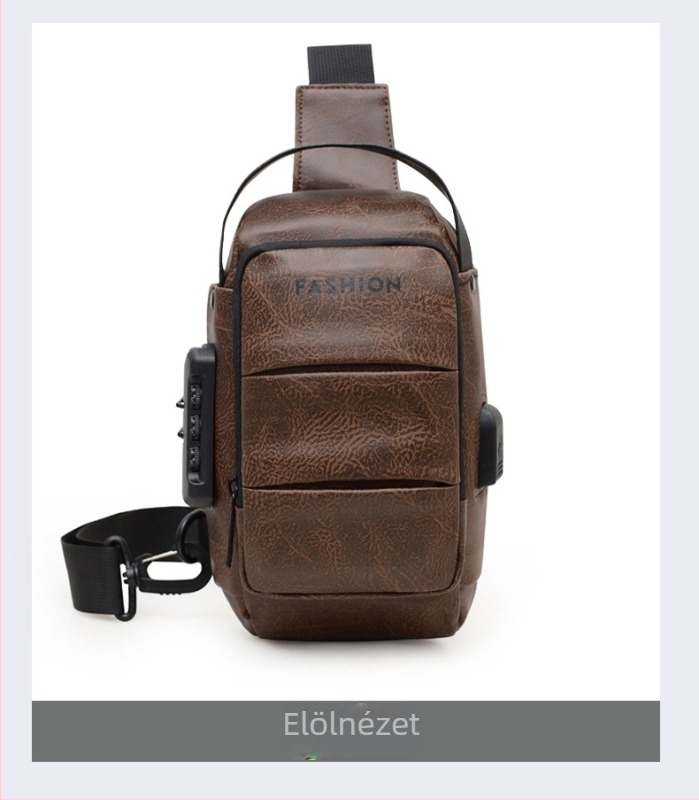 Férfi mellkas táska, többfunkciós, mindennapi kültéri sportokra, vízálló, szennyeződésálló, kódzárral, anti-theft crossbody