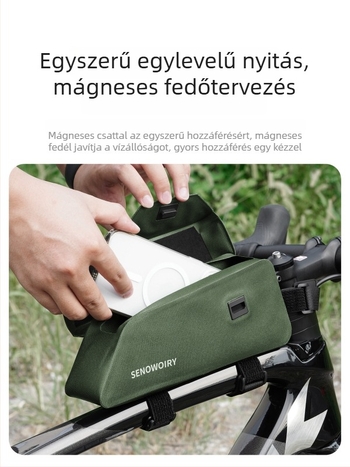 Senowoiry/ruì márkájú TPU előre felső cső táska a kerékpárhoz, modell Car Bag, kerékpáros táska, raktáron