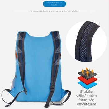 Uniszex összecsukható kültéri hátizsák – könnyű, lélegző, kapacitás 20 L alatt, illeszkedik 14 hüvelykes laptophoz, görbe vállpánttal