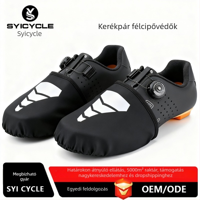 Kerékpáros cipővédők – szélálló, vízálló, csúszásmentes, fényvisszaverő; márka CYCLE ZONE.