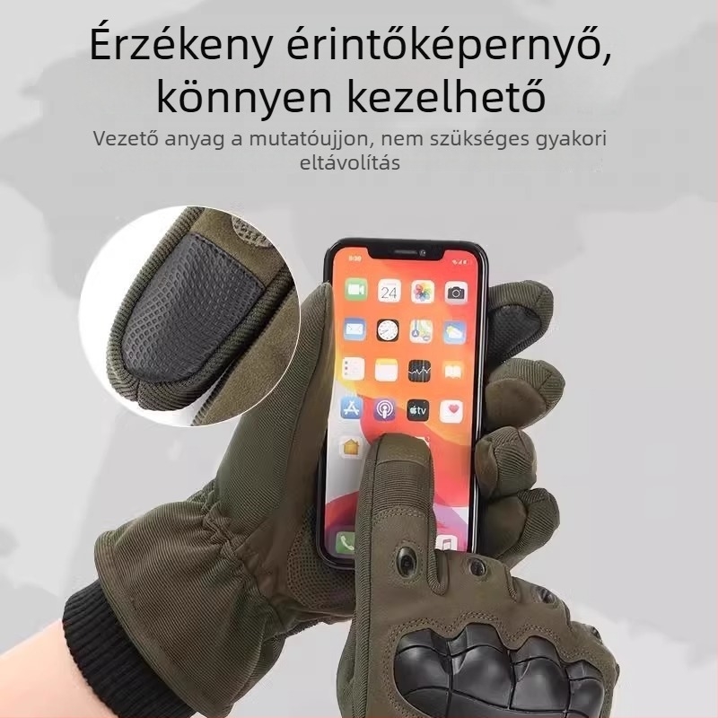 Téli kerékpáros kesztyűk, kötött anyagból, fleece-béléssel, meleg, uniszex, felnőtteknek