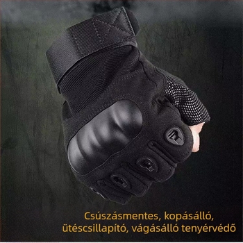 Kerékpáros kesztyűk, uniszex, félujjas védő edzéshez, anyag: Microfiber leather + stair cloth