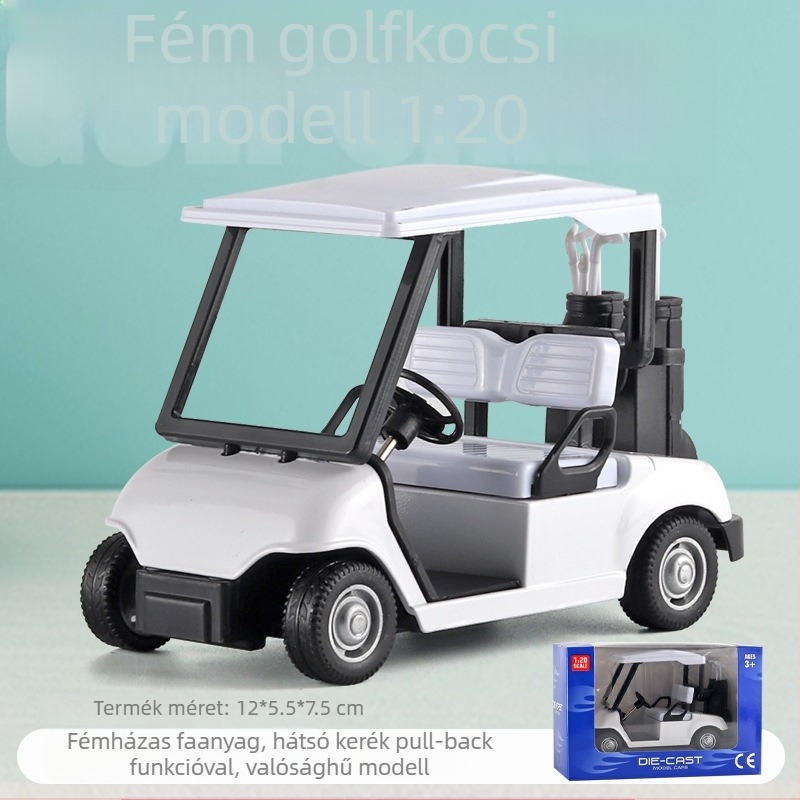 Golf kocsi modell, ötvözetből, visszahúzó funkció, erő-vezérlés, elektromos, többfunkciós