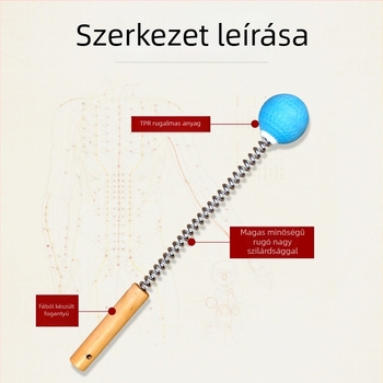 Hordozható golflabda alakú szilikon rugós masszírozó hátmasszázshoz, fitneszhez és relaxációhoz