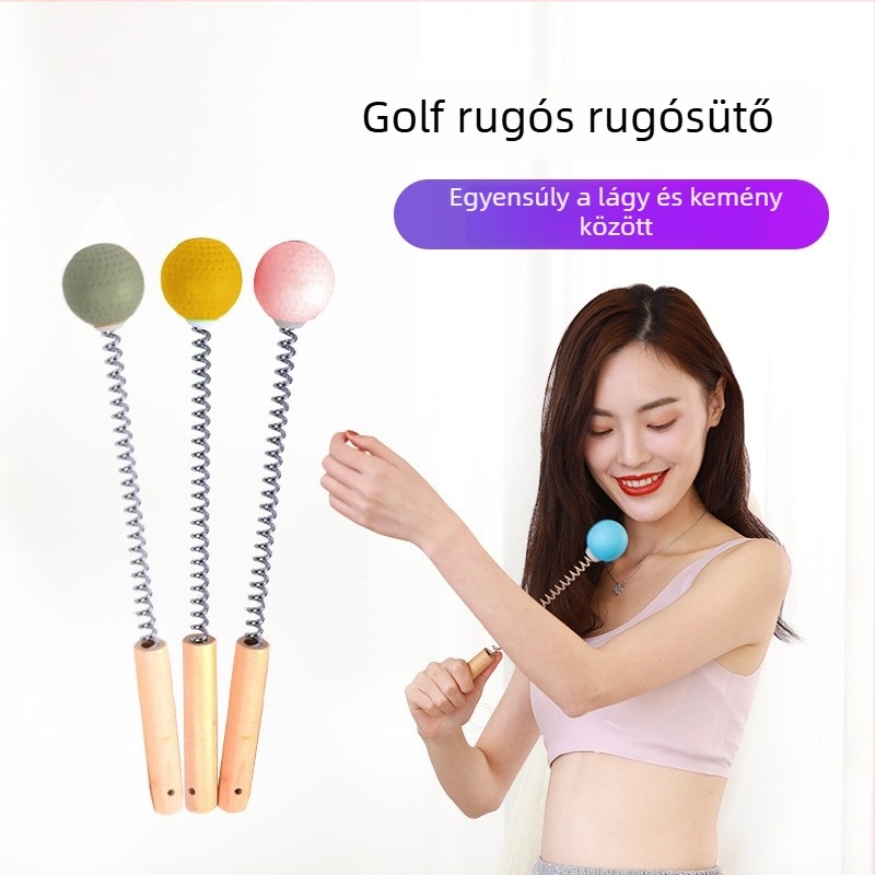 Hordozható golflabda alakú szilikon rugós masszírozó hátmasszázshoz, fitneszhez és relaxációhoz