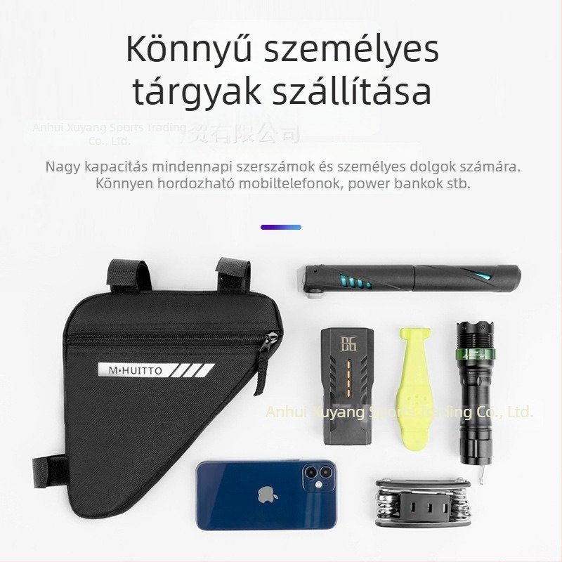 MTB háromszög felsőcsöves biciklitáska, 600D anyag, 1L kapacitás, modell MTB-HJ007, márka Hui Tu/M (HUITTO)