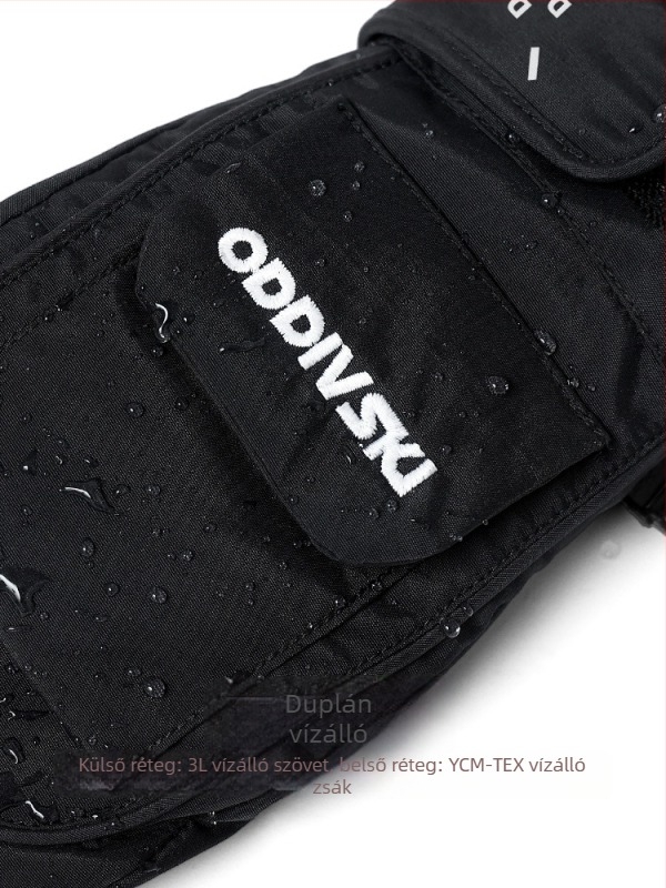 oddivski sí kesztyűk beépített csuklóvédőkkel, érintőképernyő-kompatibilis, vízálló, kopásálló, nejlon anyagból