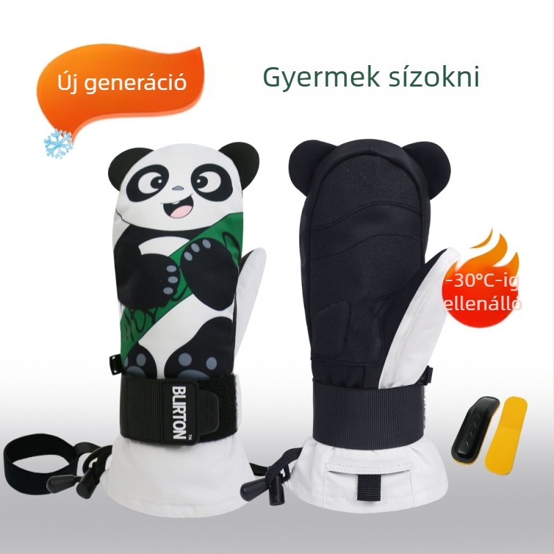 MTskier Gyermek síkesztyű csuklóvédővel - vízálló poliészter, csúszásmentes