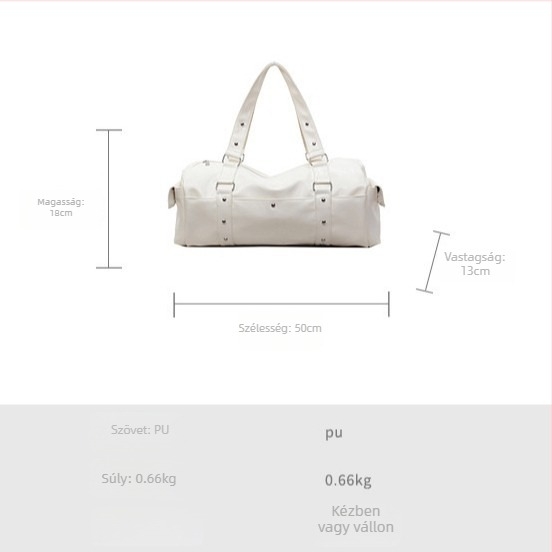 Uniszex utazó válltáska, kapacitás 20–35 l, PU anyag, vízálló, belső nylon bélés