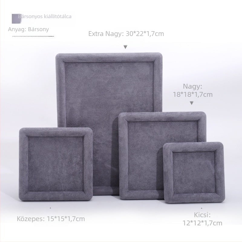 Fából készült ékszer kiállító tál, egyrétegű, egységes megjelenés, összekapcsolt kivitelezés