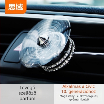 Civic X generációhoz kompatibil klímaberendezés gomb dekoratív gyűrű és középkonzol díszítés; fém; testreszabás nélkül