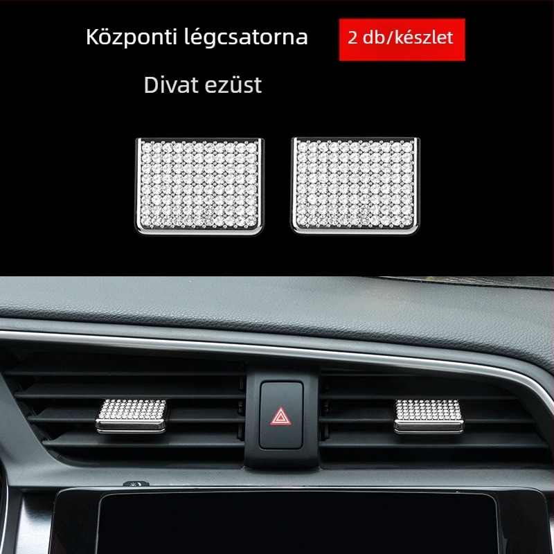 Civic X generációhoz kompatibil klímaberendezés gomb dekoratív gyűrű és középkonzol díszítés; fém; testreszabás nélkül