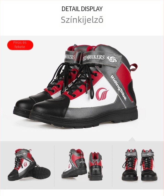 Riding Tribe minden évszakos motorkerékpár csizma: vízálló, lélegző, csúszásmentes, kopásálló, ütéscsillapítás | uniszex