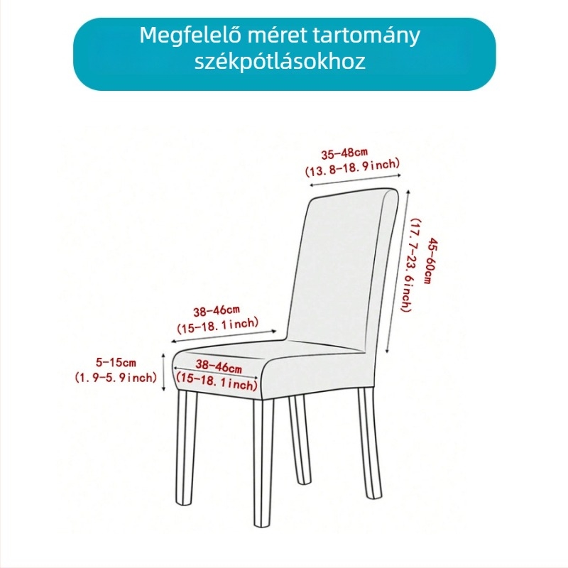 Étkezőszék huzat poliészterből, téglalap alakú, nyomtatott mintázat, porálló, modern minimalist stílus