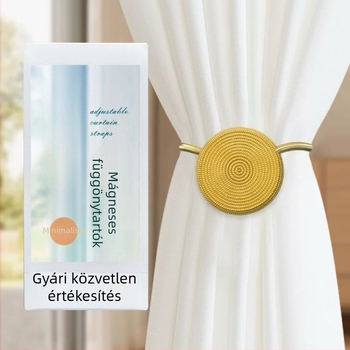 Mágneses függönyklipszek, műanyag rugós kötések elektroplatált felülettel, fúrás nélküli kivitel, modern minimalist stílus