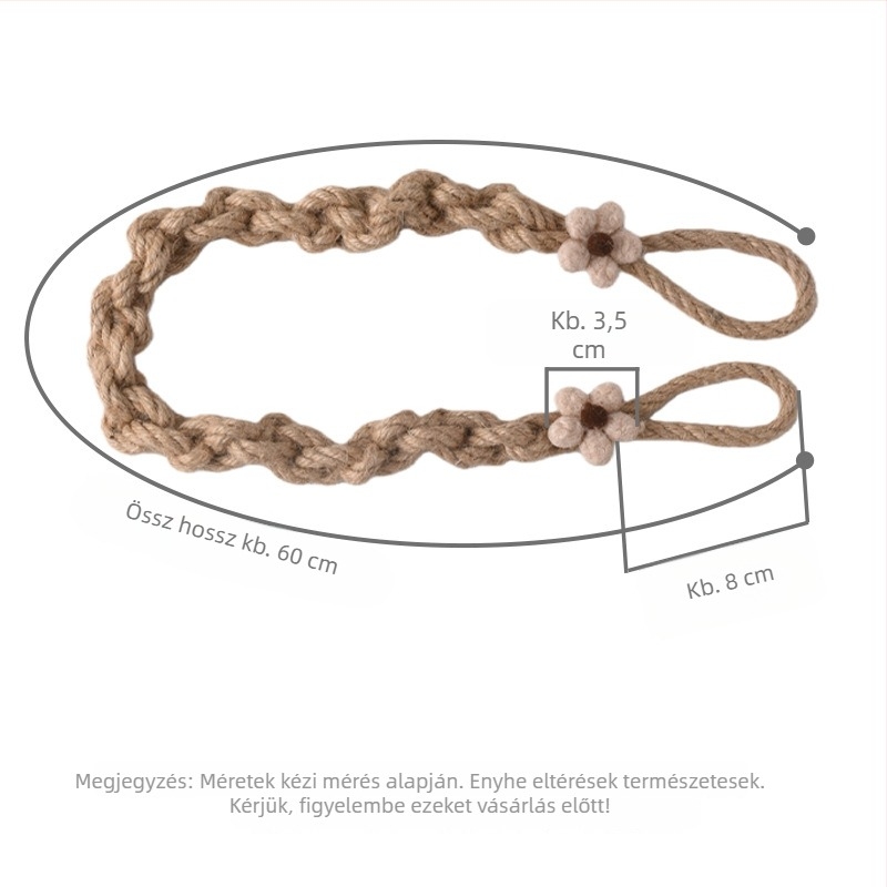 Függönyövek, kézzel szőtt pamut és len anyagból, friss virág motívummal, modern minimalista stílus, testreszabható