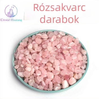 Rózsaszín rózsakvarc kristály kavics – geometriai formájú dekoráció akváriumhoz és tájképekhez; márka Eastern sea crystal; kategória Geometriai forma; stílus Modern egyszerűség; csomagolás karton