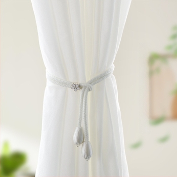 Függönypántok – könnyű luxus, állítható rögzítő zsinórok, anyag: szövet, egyszerű és modern stílus