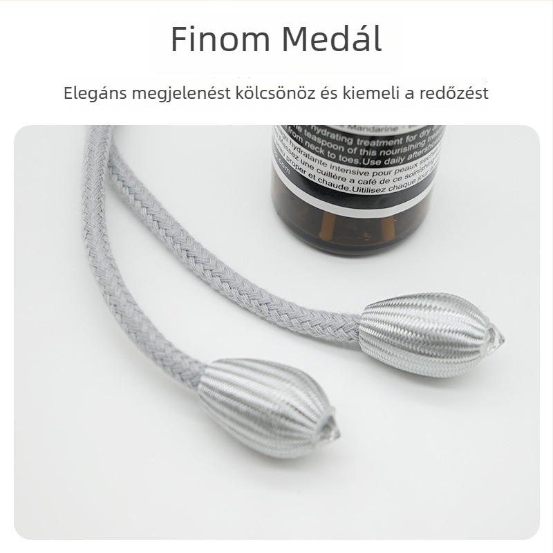 Függönypántok – könnyű luxus, állítható rögzítő zsinórok, anyag: szövet, egyszerű és modern stílus