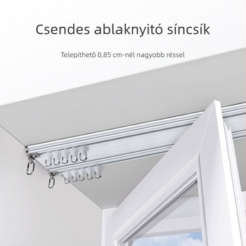 Shenzhou Yuye Ultra-thin Double Straight Rail – függöny sín alumínium ötvözetből, típus: függesztett.